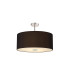 Baymont Polished Chrome 5 Light E27 Semi Flush Fixture With 60cm x 22cm Dual Faux Silk Shade Black/Green Olive-1