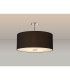 Baymont Polished Chrome 5 Light E27 Semi Flush Fixture With 60cm x 22cm Dual Faux Silk Shade Black/Green Olive-2