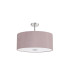 Baymont Polished Chrome 5 Light E27 Semi Flush Fixture With 60cm x 22cm Dual Faux Silk Shade Taupe/Halo Gold-4