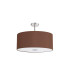 Baymont Polished Chrome 5 Light E27 Semi Flush Fixture With 60cm x 22cm Dual Faux Silk Shade Cocoa/Grecian Bronze-4