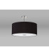 Baymont Polished Chrome 5 Light E27 Semi Flush Fixture With 60cm x 22cm Dual Faux Silk Shade Black/Green Olive-13