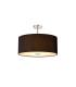 Baymont Polished Chrome 5 Light E27 Semi Flush Fixture With 60cm x 22cm Faux Silk Shade Black/White Laminate-1