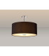 Baymont Polished Chrome 5 Light E27 Semi Flush Fixture With 60cm x 22cm Faux Silk Shade Black/White Laminate-2