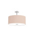 Baymont Polished Chrome 5 Light E27 Semi Flush Fixture With 60cm x 22cm Dual Faux Silk Shade Antique Gold/Ruby-4