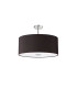 Baymont Polished Chrome 5 Light E27 Semi Flush Fixture With 60cm x 22cm Faux Silk Shade Black/White Laminate-4
