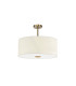 Baymont Antique Brass 5 Light E27 Semi Flush Fixture With 60cm x 22cm Faux Silk Shade Ivory Pearl/White Laminate-4