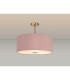 Baymont Antique Brass 5 Light E27 Semi Flush Fixture With 60cm x 22cm Dual Faux Silk Shade Taupe/Halo Gold-2