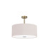 Baymont Antique Brass 5 Light E27 Semi Flush Fixture With 60cm x 22cm Dual Faux Silk Shade Nude Beige/Moonlight-4