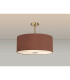 Baymont Antique Brass 5 Light E27 Semi Flush Fixture With 60cm x 22cm Dual Faux Silk Shade Cocoa/Grecian Bronze-2