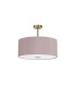 Baymont Antique Brass 5 Light E27 Semi Flush Fixture With 60cm x 22cm Dual Faux Silk Shade Taupe/Halo Gold-4