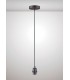 1.5m Suspension Kit 1 Light Black, Black Cable, E27 Max 60W, c, w Ceiling Bracket - 2