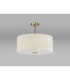 Baymont Antique Brass 5 Light E27 Semi Flush Fixture With 60cm x 22cm Faux Silk Shade Ivory Pearl/White Laminate-13
