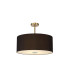 Baymont Antique Brass 5 Light E27 Semi Flush Fixture With 60cm x 22cm Dual Faux Silk Shade Black/Green Olive-1