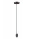 1.5m Suspension Kit 1 Light Black, Black Cable, E27 Max 60W, c, w Ceiling Bracket - 4