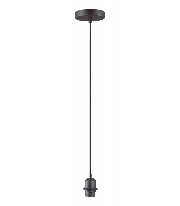 1.5m Suspension Kit 1 Light Black, Black Cable, E27 Max 60W, c, w Ceiling Bracket - 4