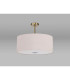 Baymont Antique Brass 5 Light E27 Semi Flush Fixture With 60cm x 22cm Dual Faux Silk Shade Nude Beige/Moonlight-13