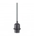 1.5m Suspension Kit 1 Light Black, Black Cable, E27 Max 60W, c, w Ceiling Bracket - 5