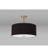 Baymont Antique Brass 5 Light E27 Semi Flush Fixture With 60cm x 22cm Dual Faux Silk Shade Black/Green Olive-13
