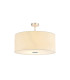 Baymont Satin Nickel 5 Light E27 Semi Flush Fixture With 60cm x 22cm Faux Silk Shade Ivory Pearl/White Laminate-1