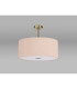 Baymont Antique Brass 5 Light E27 Semi Flush Fixture With 60cm x 22cm Dual Faux Silk Shade Antique Gold/Ruby-13