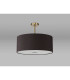Baymont Antique Brass 5 Light E27 Semi Flush Fixture With 60cm x 22cm Faux Silk Shade Black/White Laminate-13