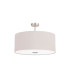 Baymont Satin Nickel 5 Light E27 Semi Flush Fixture With 60cm x 22cm Dual Faux Silk Shade Nude Beige/Moonlight-4