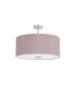 Baymont Satin Nickel 5 Light E27 Semi Flush Fixture With 60cm x 22cm Dual Faux Silk Shade Taupe/Halo Gold-4