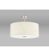 Baymont Satin Nickel 5 Light E27 Semi Flush Fixture With 60cm x 22cm Faux Silk Shade Ivory Pearl/White Laminate-13