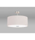 Baymont Satin Nickel 5 Light E27 Semi Flush Fixture With 60cm x 22cm Dual Faux Silk Shade Nude Beige/Moonlight-13