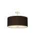 Baymont Satin Nickel 5 Light E27 Semi Flush Fixture With 60cm x 22cm Dual Faux Silk Shade Black/Green Olive-1