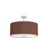 Baymont Satin Nickel 5 Light E27 Semi Flush Fixture With 60cm x 22cm Dual Faux Silk Shade Cocoa/Grecian Bronze-4