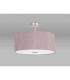Baymont Satin Nickel 5 Light E27 Semi Flush Fixture With 60cm x 22cm Dual Faux Silk Shade Taupe/Halo Gold-13