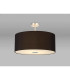 Baymont Satin Nickel 5 Light E27 Semi Flush Fixture With 60cm x 22cm Dual Faux Silk Shade Black/Green Olive-2
