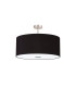 Baymont Satin Nickel 5 Light E27 Semi Flush Fixture With 60cm x 22cm Dual Faux Silk Shade Black/Green Olive-4
