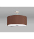 Baymont Satin Nickel 5 Light E27 Semi Flush Fixture With 60cm x 22cm Dual Faux Silk Shade Cocoa/Grecian Bronze-13