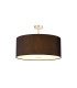 Baymont Satin Nickel 5 Light E27 Semi Flush Fixture With 60cm x 22cm Faux Silk Shade Black/White Laminate-1