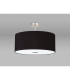 Baymont Satin Nickel 5 Light E27 Semi Flush Fixture With 60cm x 22cm Dual Faux Silk Shade Black/Green Olive-13
