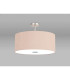 Baymont Satin Nickel 5 Light E27 Semi Flush Fixture With 60cm x 22cm Dual Faux Silk Shade Antique Gold/Ruby-13