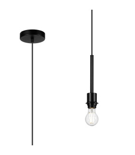 Baymont 12cm Satin Black E27 Universal Single Pendant Suitable For A Vast Selection Of Shades-1