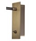 LED Cylinder Head Wall Reading Lamp with Flexible Arm, Switch On Base, Antique Brass - 5
