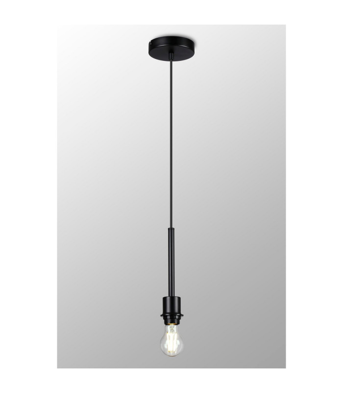 Baymont 12cm Satin Black E27 Universal Single Pendant Suitable For A Vast Selection Of Shades-2