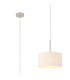 Baymont Polished Chrome E27 Universal Single Pendant With 30cm x 17cm Dual Faux Silk Shade Nude Beige/Moonlight-1