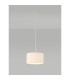 Baymont Polished Chrome E27 Universal Single Pendant With 30cm x 17cm Dual Faux Silk Shade Nude Beige/Moonlight-2