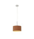 Baymont Polished Chrome E27 Universal Single Pendant With 30cm x 17cm Dual Faux Silk Shade Raw Cocoa/Grecian Bronze-4