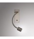 LED Cylinder Head Wall Reading Lamp with Flexible Arm, Switch On Base, Antique Brass - 10
