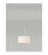 Baymont Polished Chrome E27 Universal Single Pendant With 30cm x 17cm Dual Faux Silk Shade Nude Beige/Moonlight-12