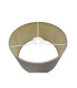 Baymont Polished Chrome E27 Universal Single Pendant With 30cm x 17cm Dual Faux Silk Shade Taupe/Halo Gold-9
