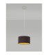 Baymont Polished Chrome E27 Universal Single Pendant With 30cm x 17cm Dual Faux Silk Shade Midnight Black/Green Olive-2
