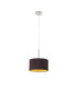 Baymont Polished Chrome E27 Universal Single Pendant With 30cm x 17cm Dual Faux Silk Shade Midnight Black/Green Olive-4