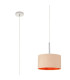 Baymont Polished Chrome E27 Universal Single Pendant With 30cm x 17cm Dual Faux Silk Shade Antique Gold/Ruby-1